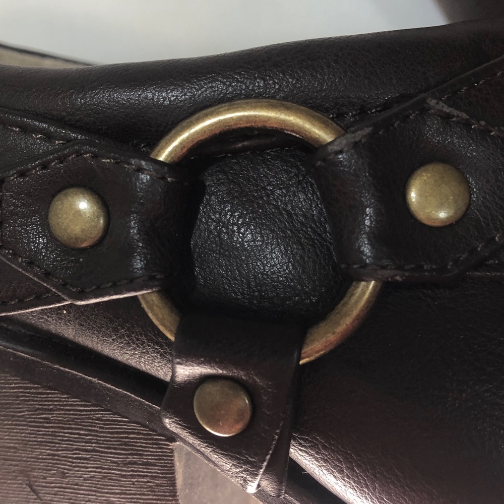 Faded Glory Dark Brown Leather Chukka Booties with Buckle - Picture 10 of 14